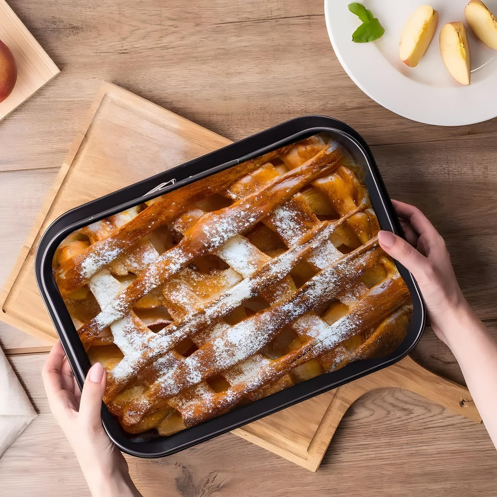 Cake Tin 39 x 28 cm Rectangular Non Stick Spring Form Baking Bake Tray Bakeware
