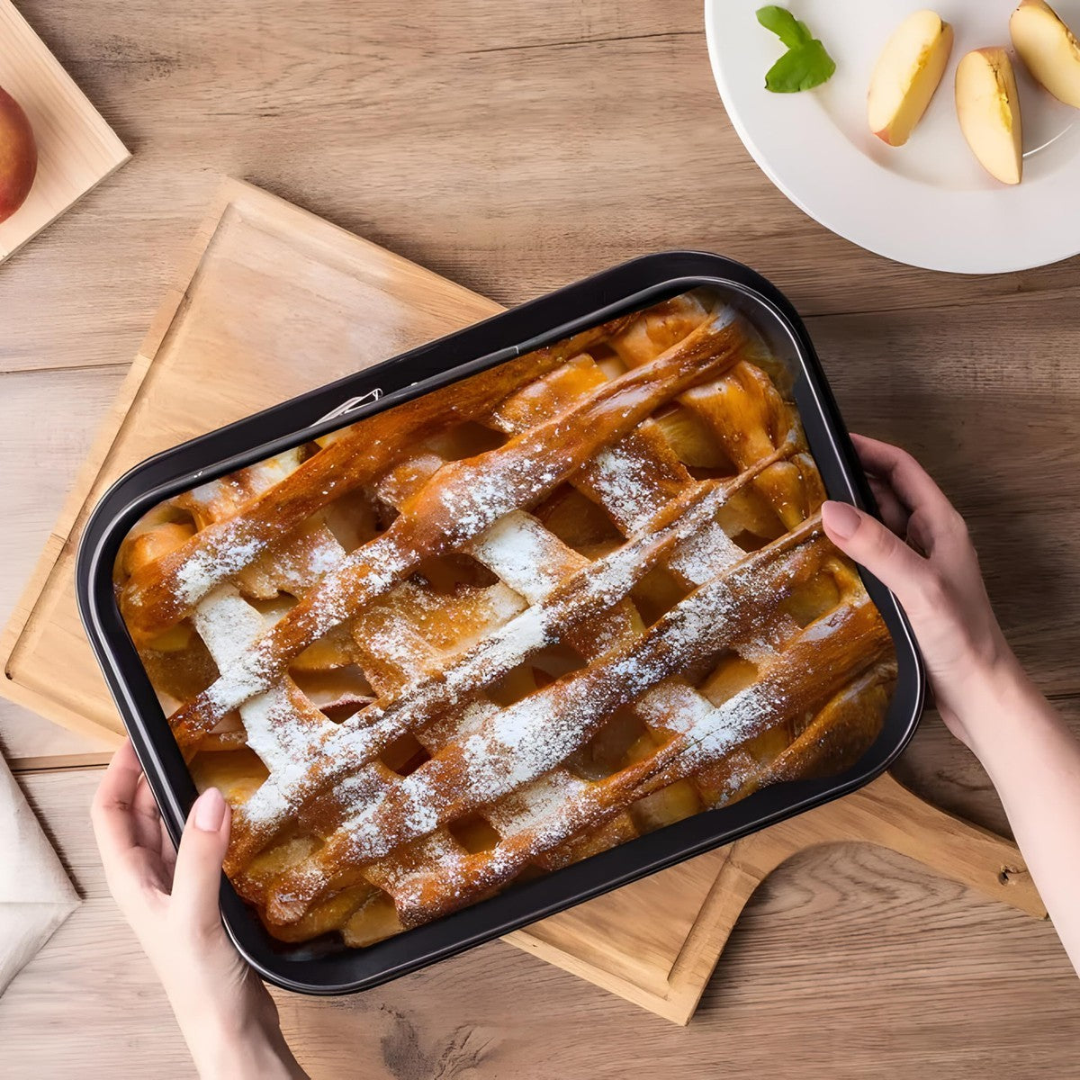 Cake Tin 39 x 28 cm Rectangular Non Stick Spring Form Baking Bake Tray Bakeware
