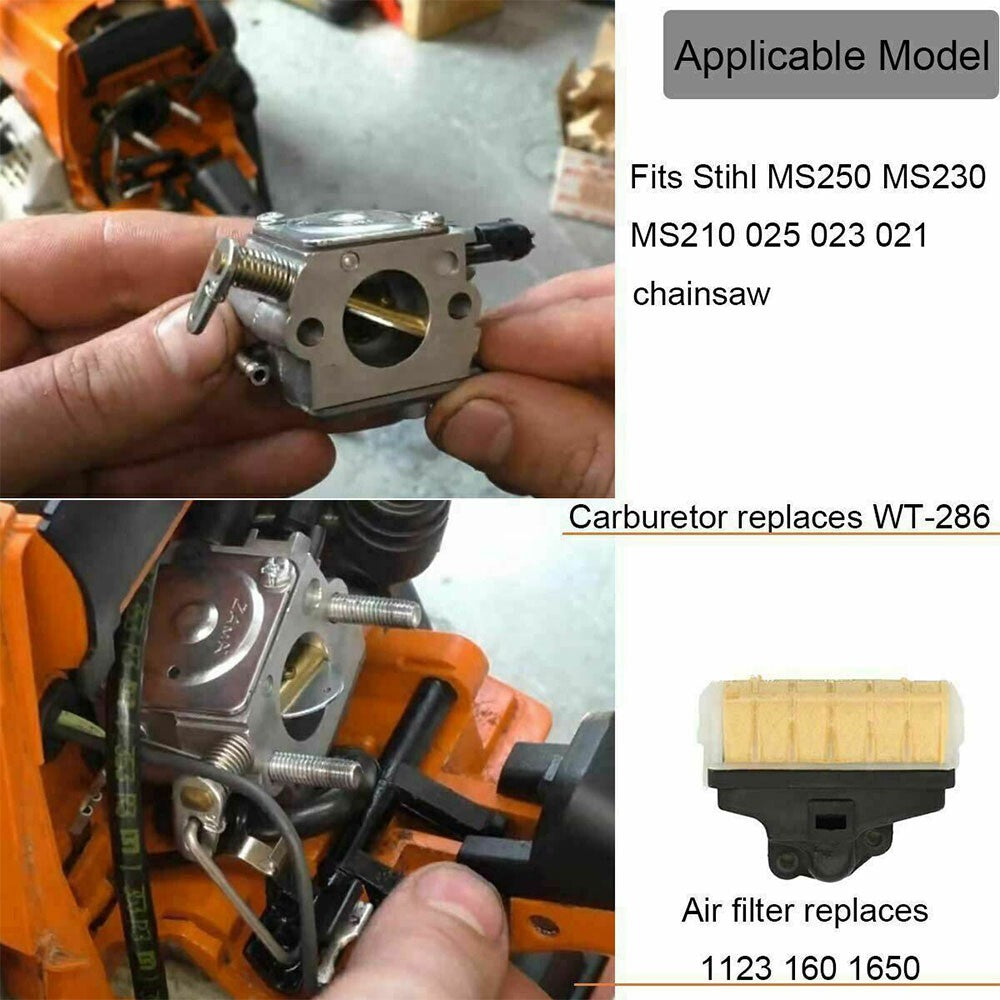 Chainsaw For Stihl MS210 MS230 MS250 021 023 025 Carb Air Filter tool Carburetor