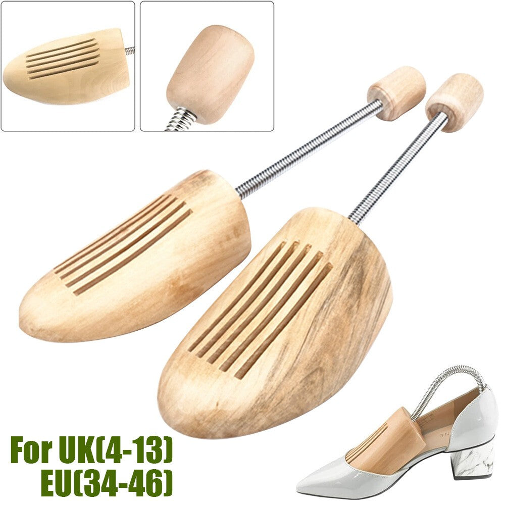 1 Pair of UK 4-13 Men Women Wooden Shoe Stretcher Trees Shoe Shaper Expander
