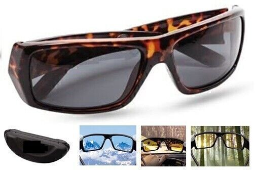 2pcs Men UV400 Cycling Fishing Wrap Goggle Polarized Sports Sunglasses