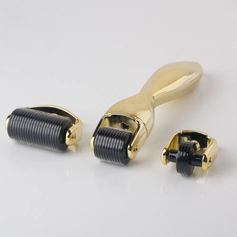 Derma Roller 3 in 1 Titanium Micro Needle Anti Ageing Facial Skin Care Gift Set