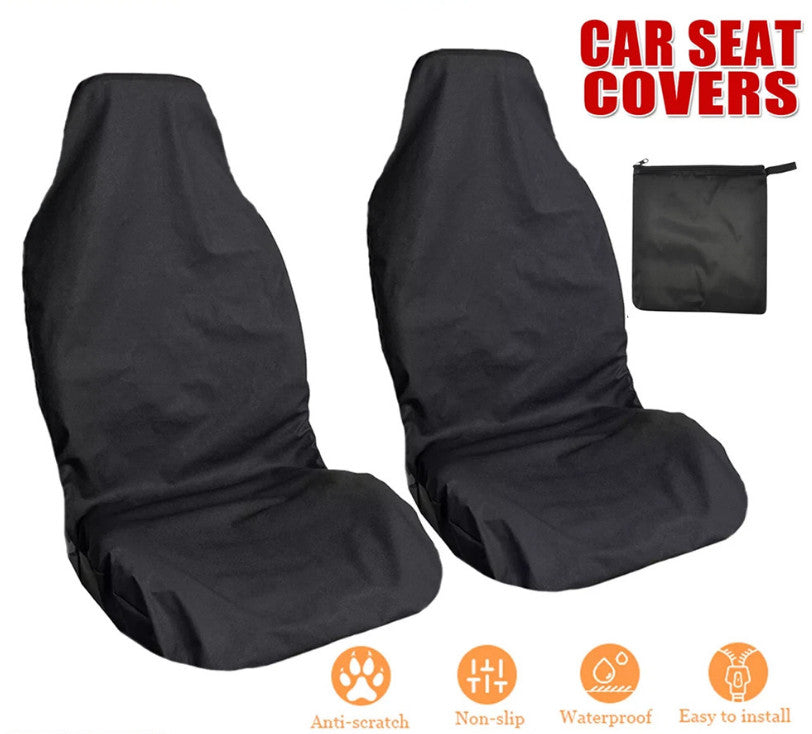 2Pcs Washable Front Seat Covers Universal Car Van Waterproof Anti-dust Protector