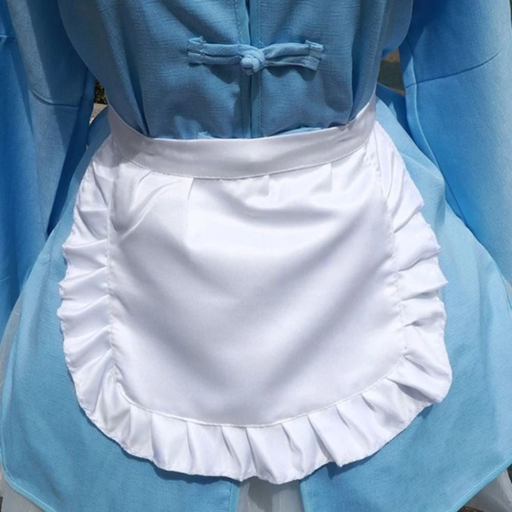 1Pcs Waitress Maid Style Waist Apron Black White Half Apron  Kitchen Party