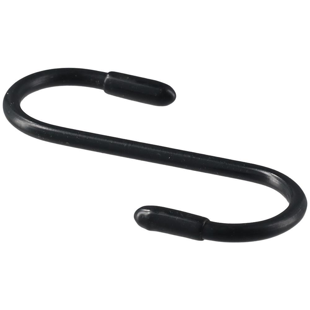 12pcs iron Metal  S Hook Black Heavy Duty S Hooks Vinyl Coated S Hooks  Kitchen