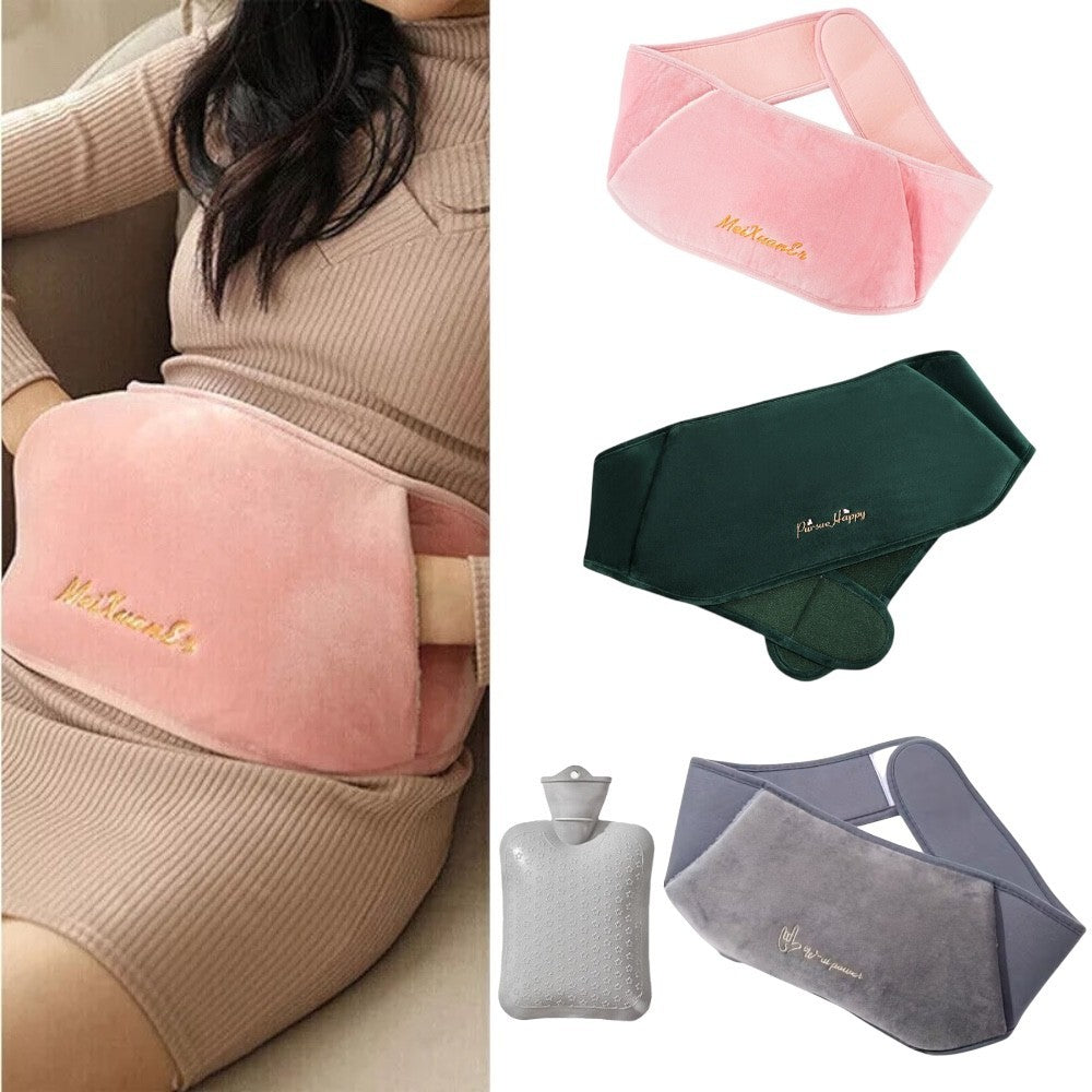 Wearable Hot Water Bottle Belt Wrap Around Waist Stomach Back Warmer sofe cover