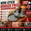 2* Burger Press Round Stainless Steel Burger Smasher Heavy Duty BBQ Patty Maker