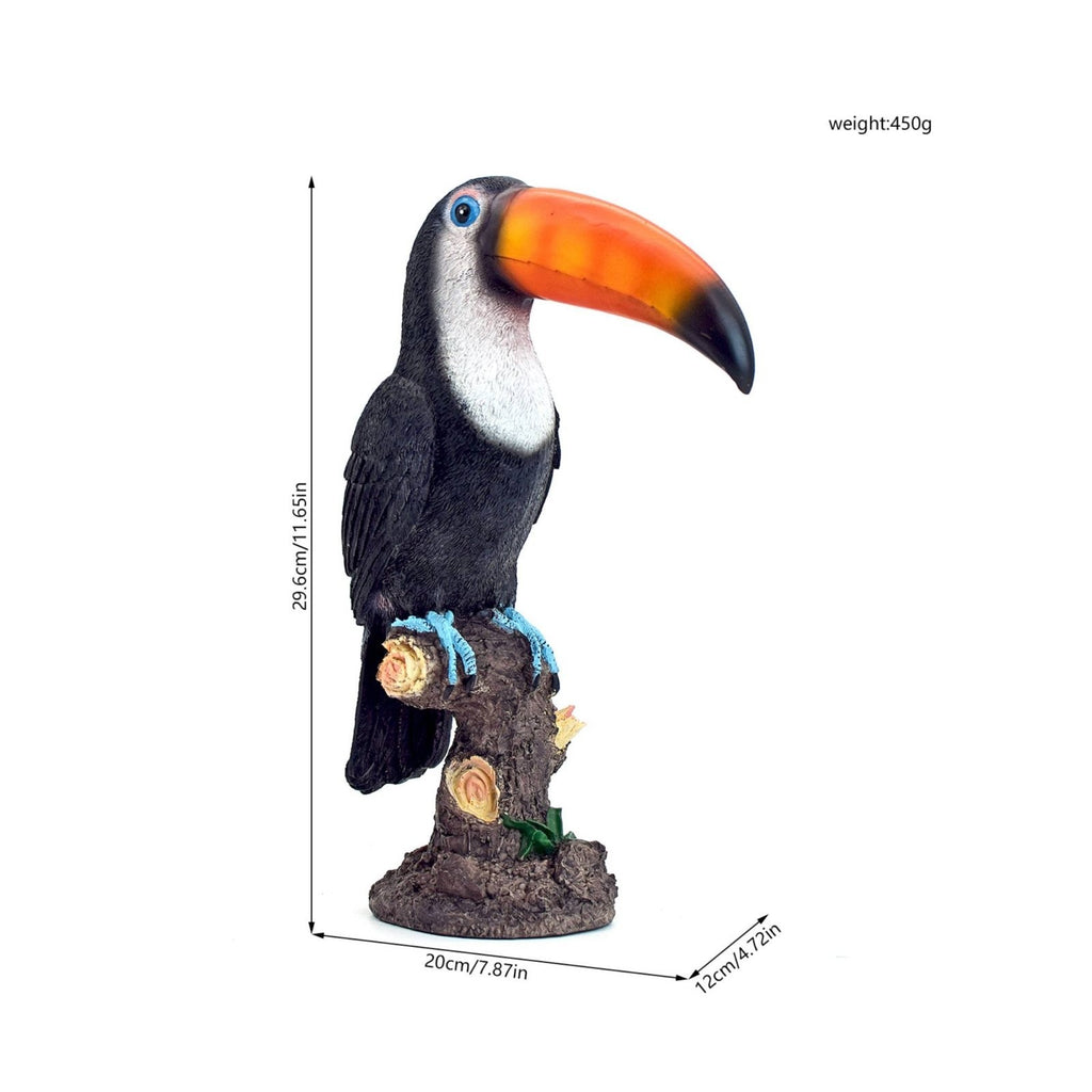Toucan Figurine Garden Feel Toucan Statue Hand-Painted Look for Balcony