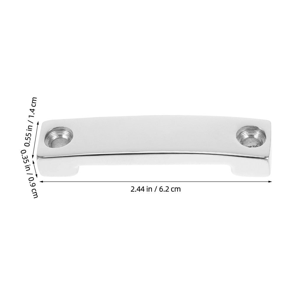 2pcs Stainless Steel Bimini Top Strap Pad Eye Kayak Deck Loops Webbing Footman
