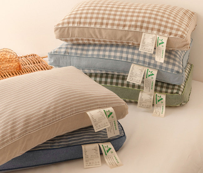 Natural Buckwheat Hull Filled Pillow Sleeping Pillow for Adult Single Use