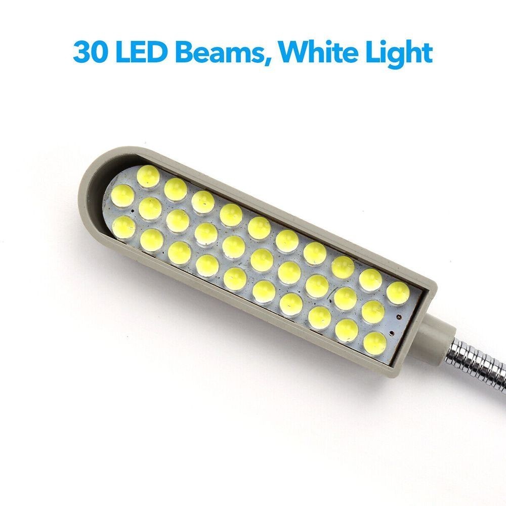 With Magnetic Base Working Lamp 30 LED Gooseneck EU PLUG Sewing Machine Light