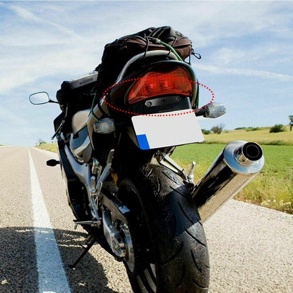 Motorbike Folding License Plate Tail Light  License Number Plate Bracket Holder