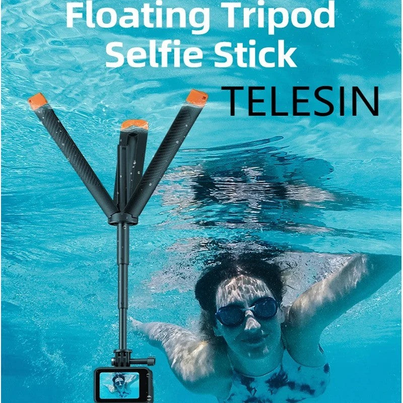TELESIN 4 in 1 Floating Hand Grip Tripod Selfie Stick for GoPro Hero 13 12 11 10