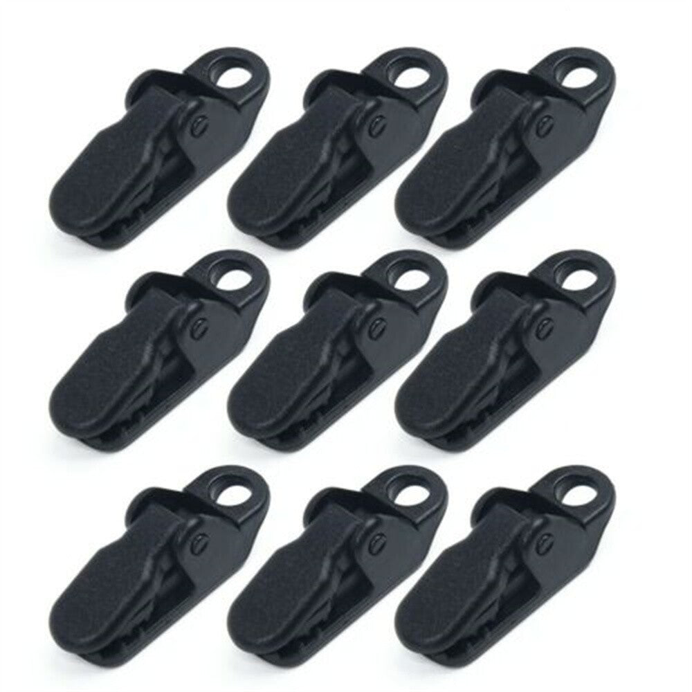 40 PCS Awning Tarp Clips Set Tent Clamp Buckle Camping Tool Heavy Duty Black UK