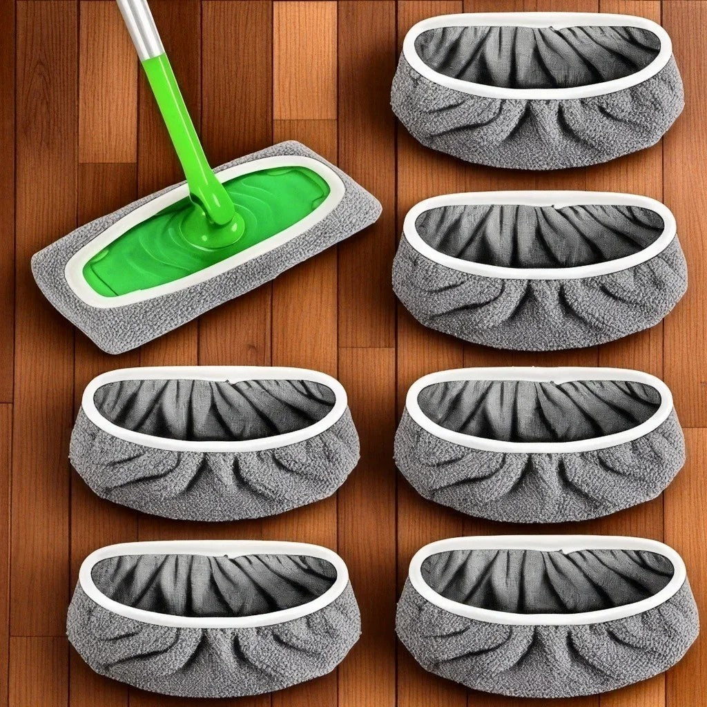 4 Pack Reusable Microfiber Mop Pads High Absorbency Cleaning Refills fast shippi