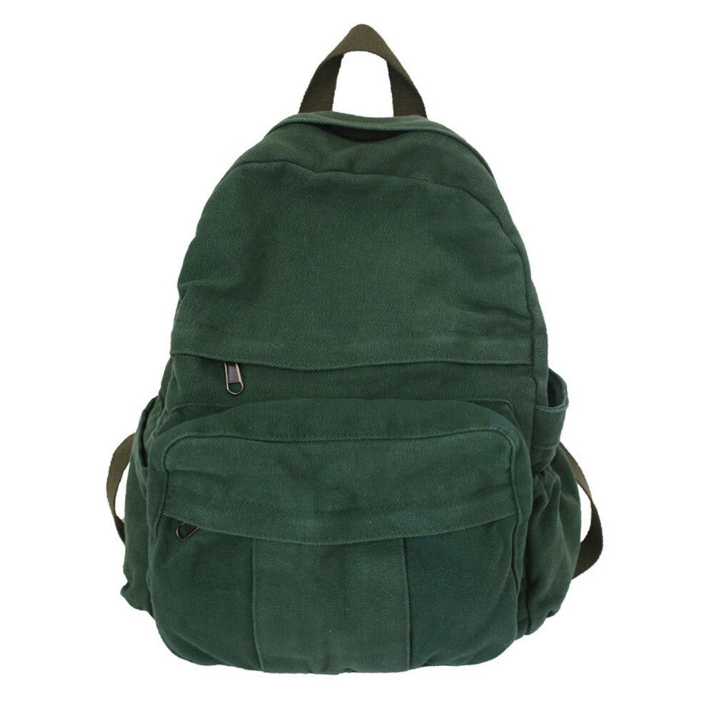 Boys Girls Retro Backpack Rucksack School College Travel Laptop Canvas Bag UK