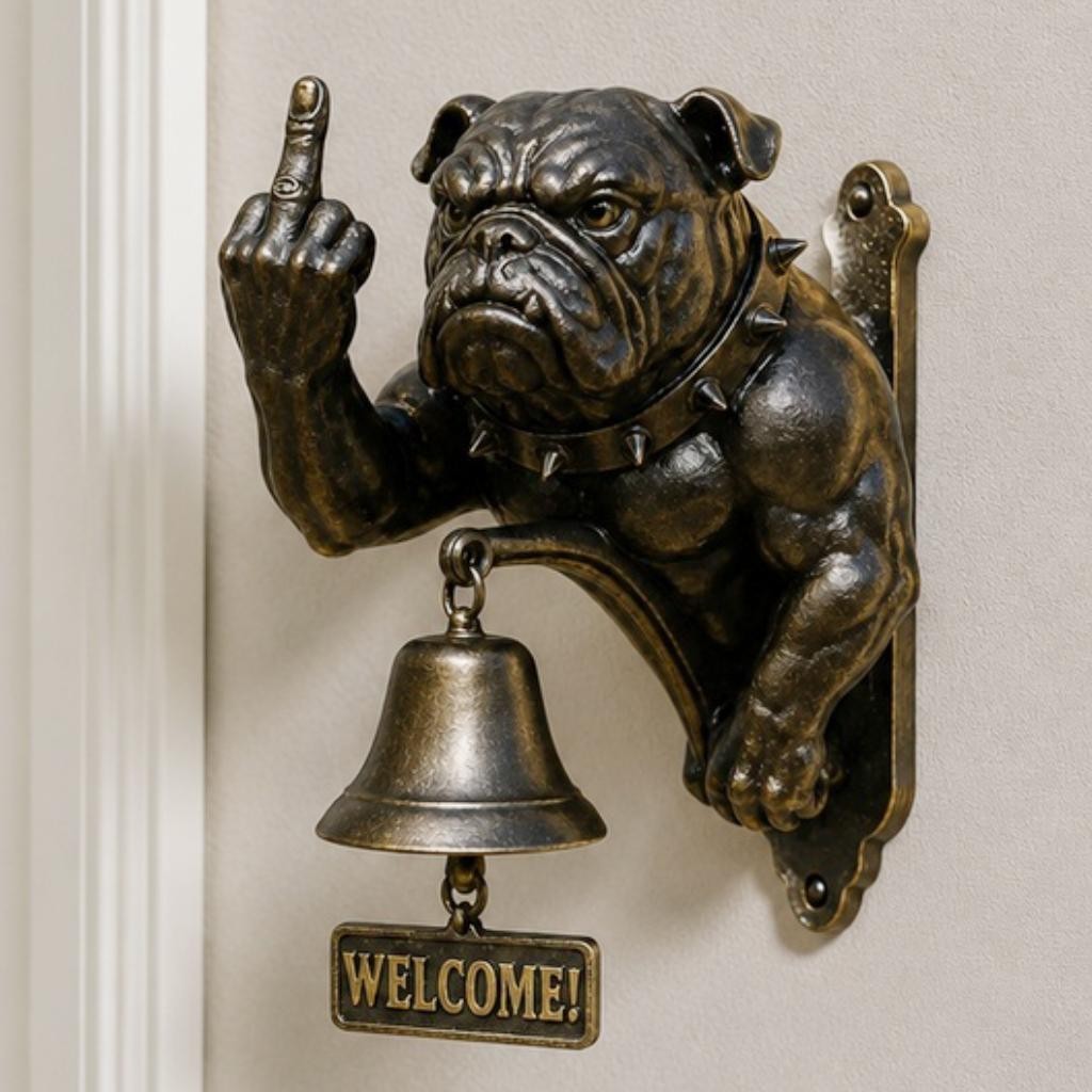Funny Bulldog Doorbell Bulldog Design Rustic Cast Iron Doorbell Door Ring Decor