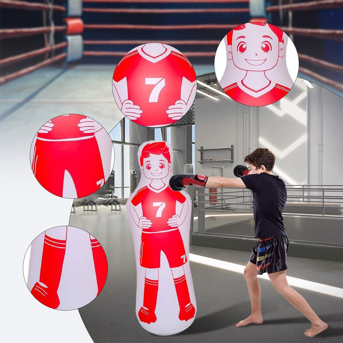 Inflatable Soccer Dummy Multifunctional Portable Free Kick Wall Goalkeeper