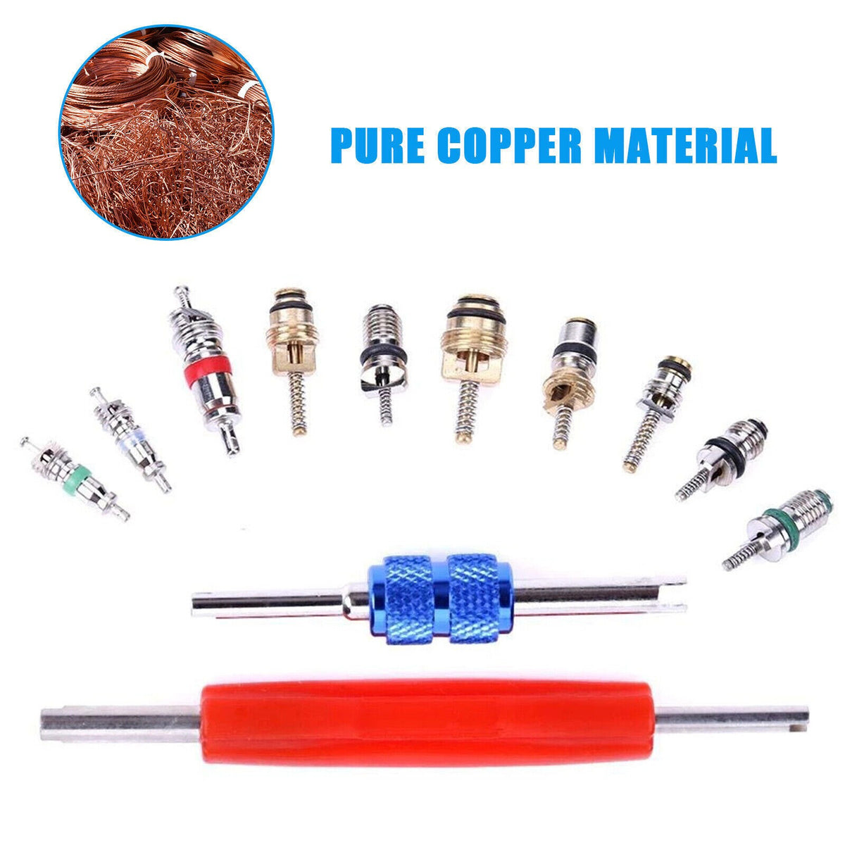 102Pcs R12&R134 Car A/C Air Conditioner Schrader Core Remover Tool Kits Hot