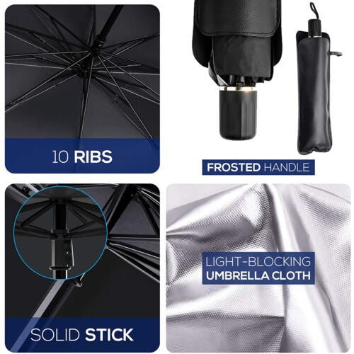 Car Windshield Sunshade Umbrella, Front Window UV Reflector, Foldable Sun Visor