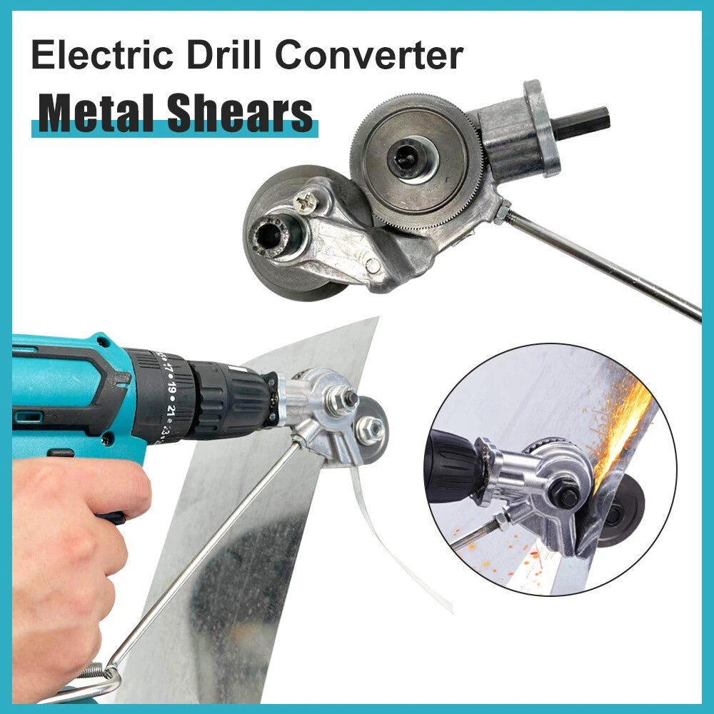 Metal Electric Drill Shears Plate Cutter Attachment Sheet Cutter Nibbler Saw NEW