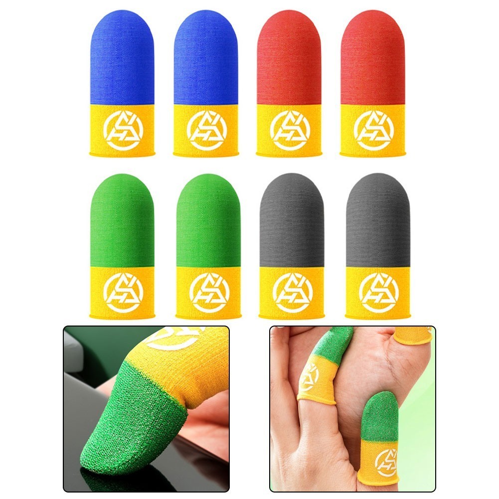 For Mobile Gaming Accessories Silver Fiber Thumb Sleeves for Precision Control