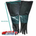 24'' Rubber Sandblasting Working Gloves For Sandblaster Cabinet Sand Blasting