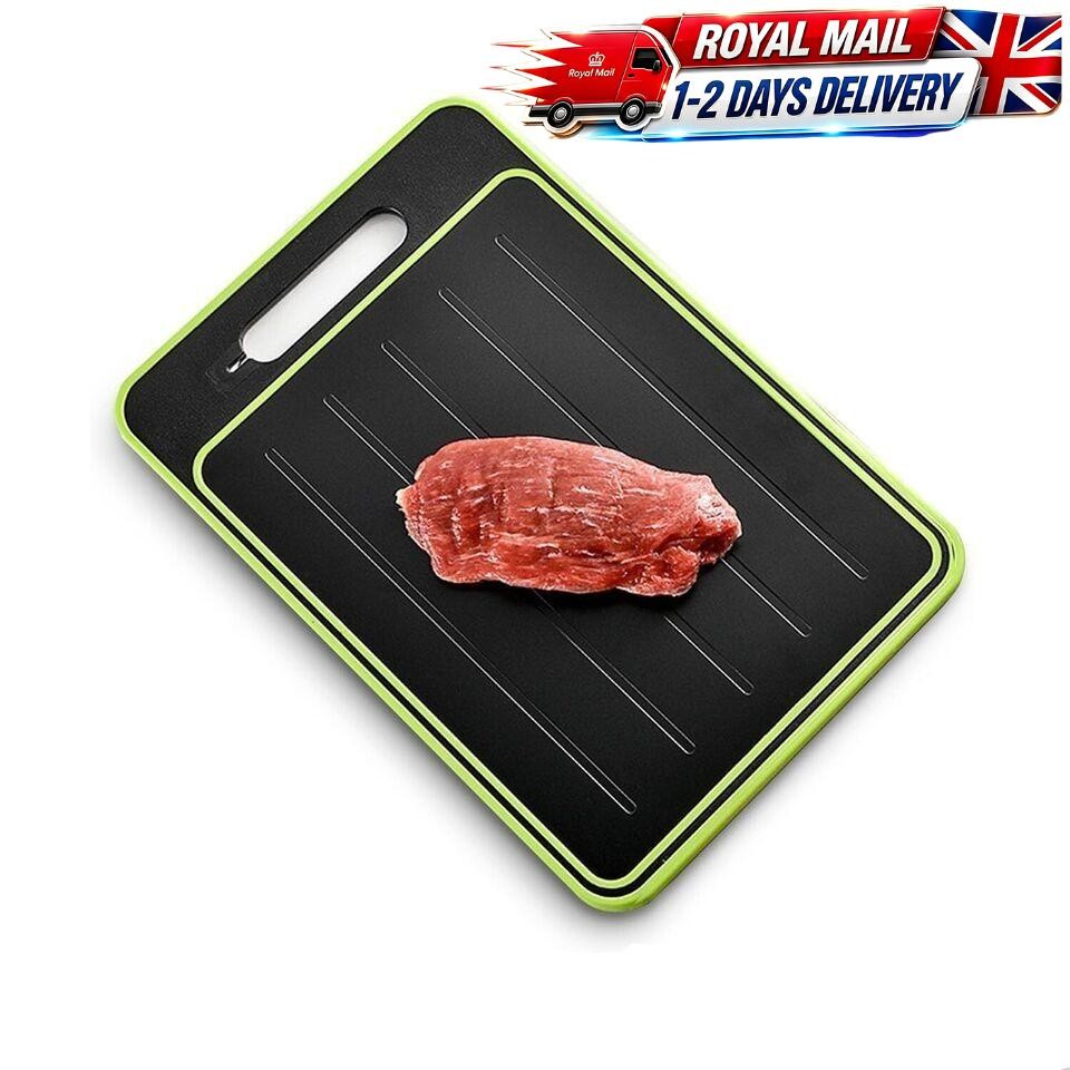 4 in 1 Thawing Tray and Cutting Board for Fast Defrosting Kitchen Tool UK