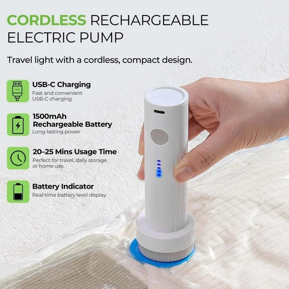 Low Noise Electric Vacuum Pump Portable Vacuum Bag Suction Pump  Travel