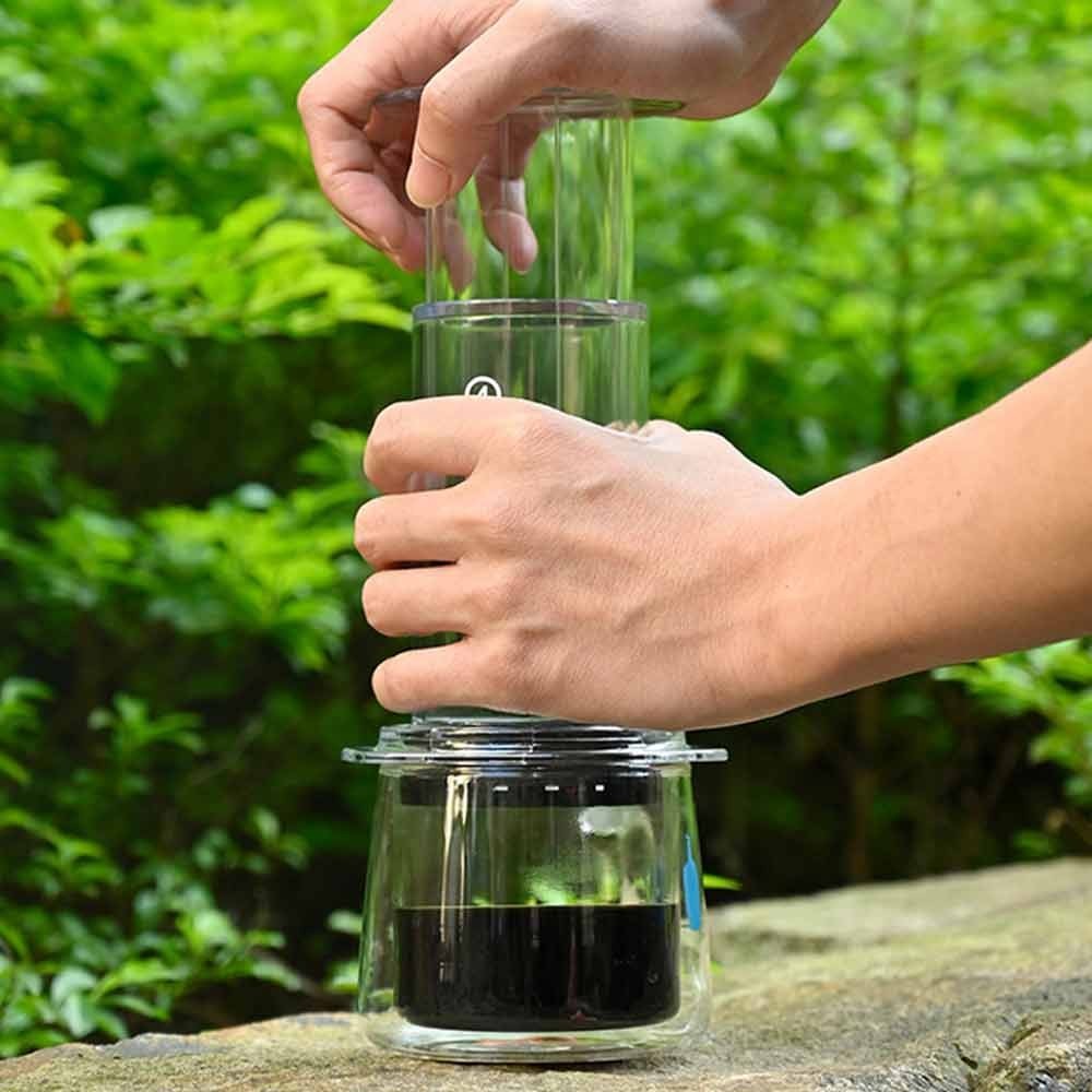 AeroPress Clear Coffee Press 3-In-1 Brew Method Combines French Press For Travel