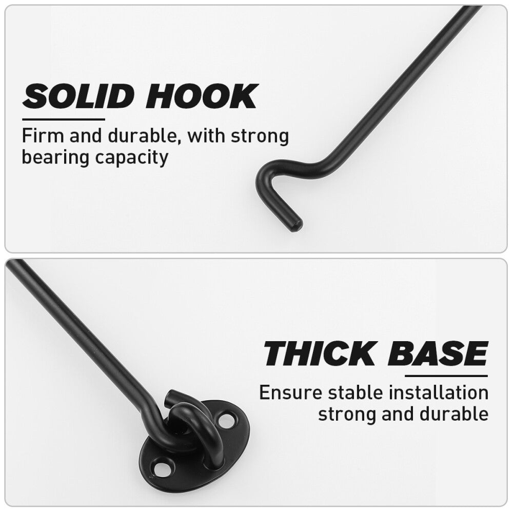 2XCabin Hook & Eye Latch Lock Shed Gate Door Stainless Steel Catch Silent Holder
