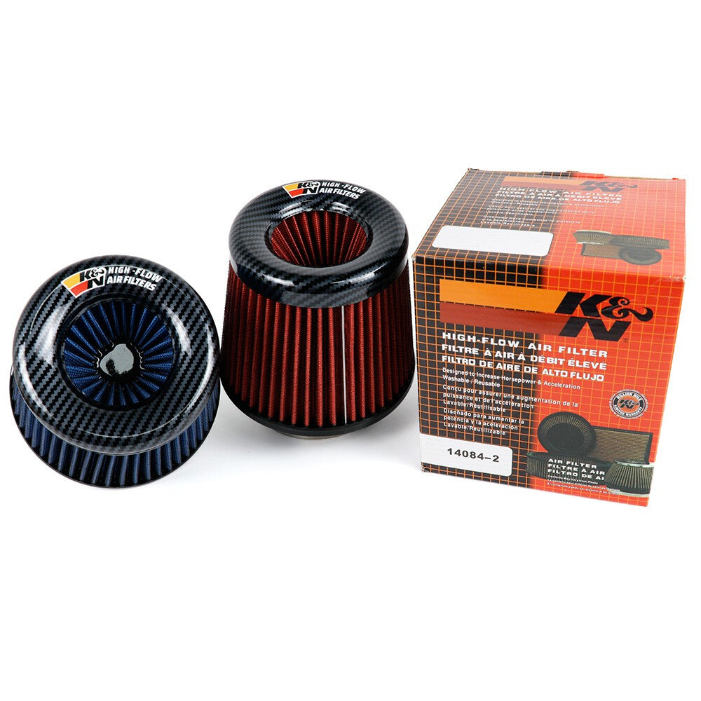 BLUE K&N 3inch 76mm Super Power Air Filter High Flow Performance Intake Cleaner