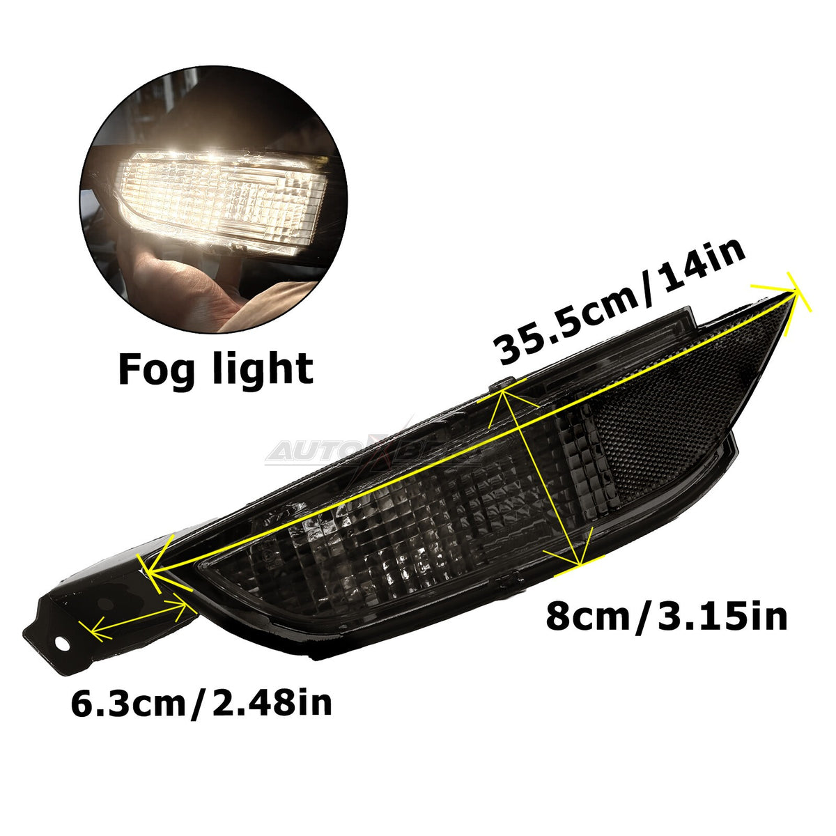Right Left Rear Bumper Reflector Light Smoked Lens For Ford Fiesta MK7 2008-2016
