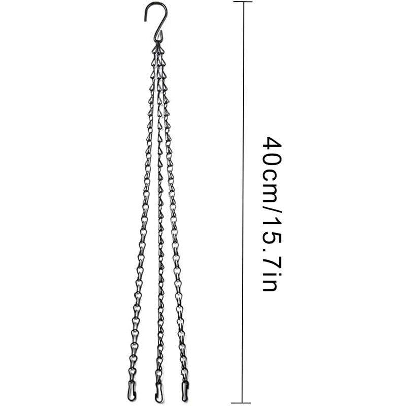 8pcs 14" 3‑Strand Heavy Duty Hanging Basket Replacement Chain for Garden Planter