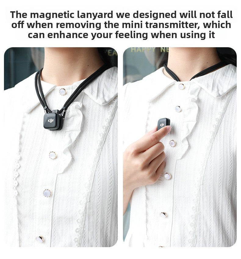 For DJI Mic Mini Clip Magnet Hidden Magnetic Adjustable necklace lanyard