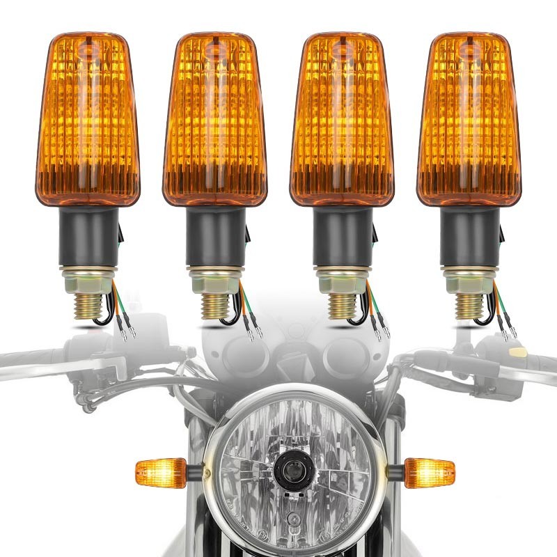 4X Motorbike Motorcycle Turn Signal Indicator Light Bulb Amber Blinker Lamp 12V