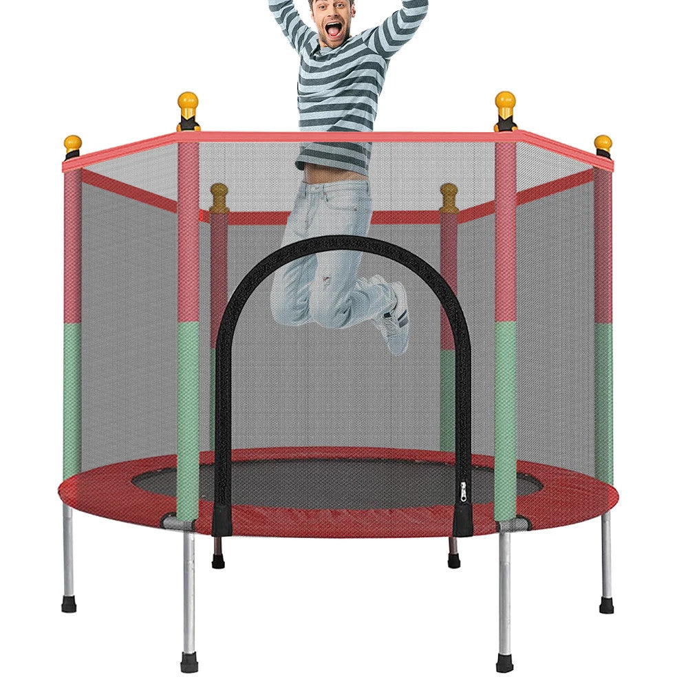 OUTDOOR TRAMPOLINE 5FT WITH SAFETY ENCLOSURE FOR KIDS