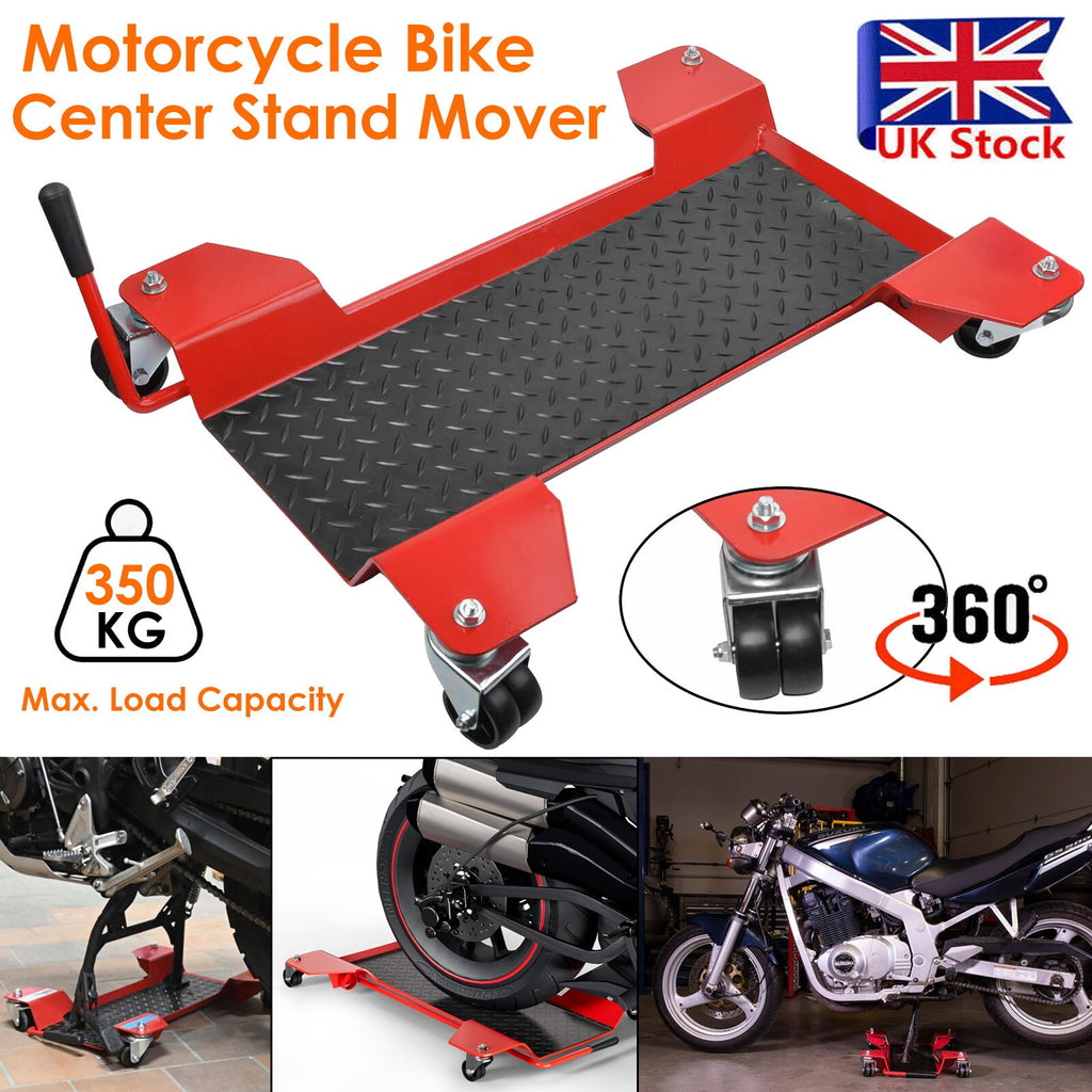 Motorbike Motorcycle Dolly Centre Stand Garage Mover Paddock Easy Park Up 350KG