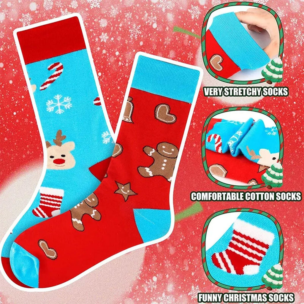 Christmas Sock Advent Calendar Countdown Sock Set for Adults Men Women 12 Pairs