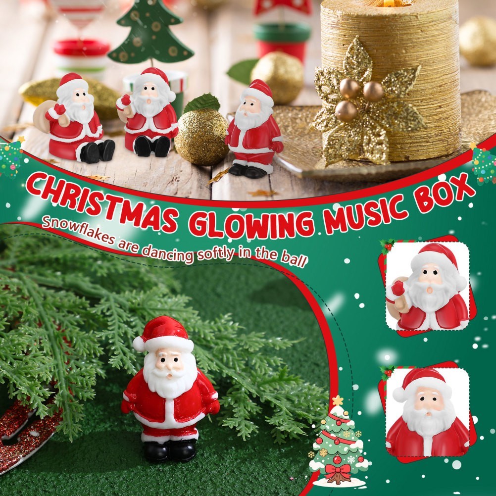 10 Pcs Xmas Mini Resin Snowman Figurines Christmas Miniature Decor Set