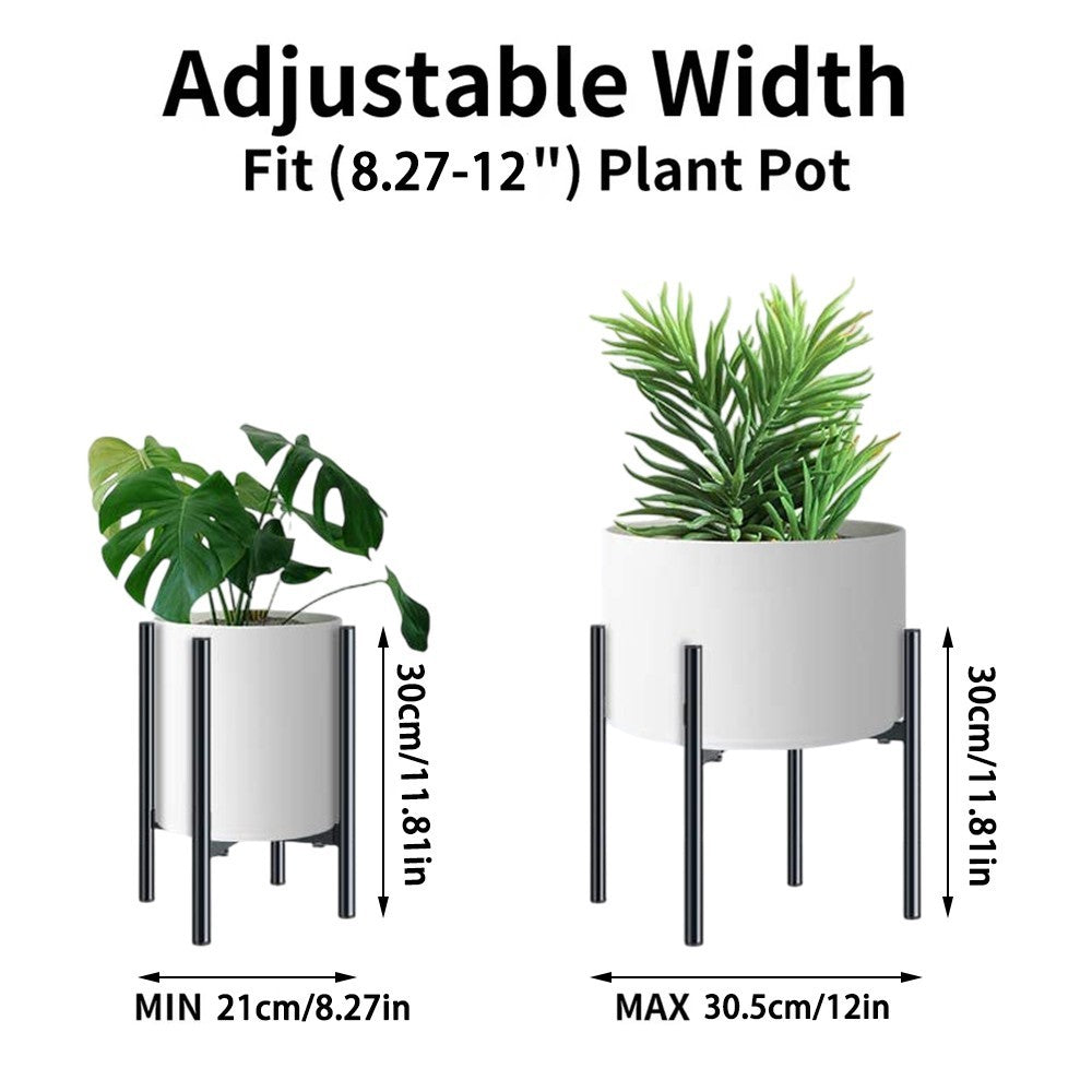 Adjustable Flower Pot Plant Stand Metal Indoor Outdoor Expandable Plant Holder