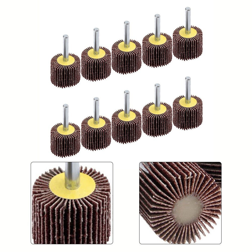 High Flexibility Flap Wheels for Polishing 30mm Diameter 80 Grit 10pcs