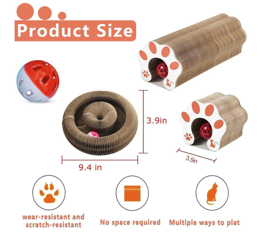 Magic Organ Kitty Kurlz Cat Scratcher Foldable Accordion Play Toy For Cats