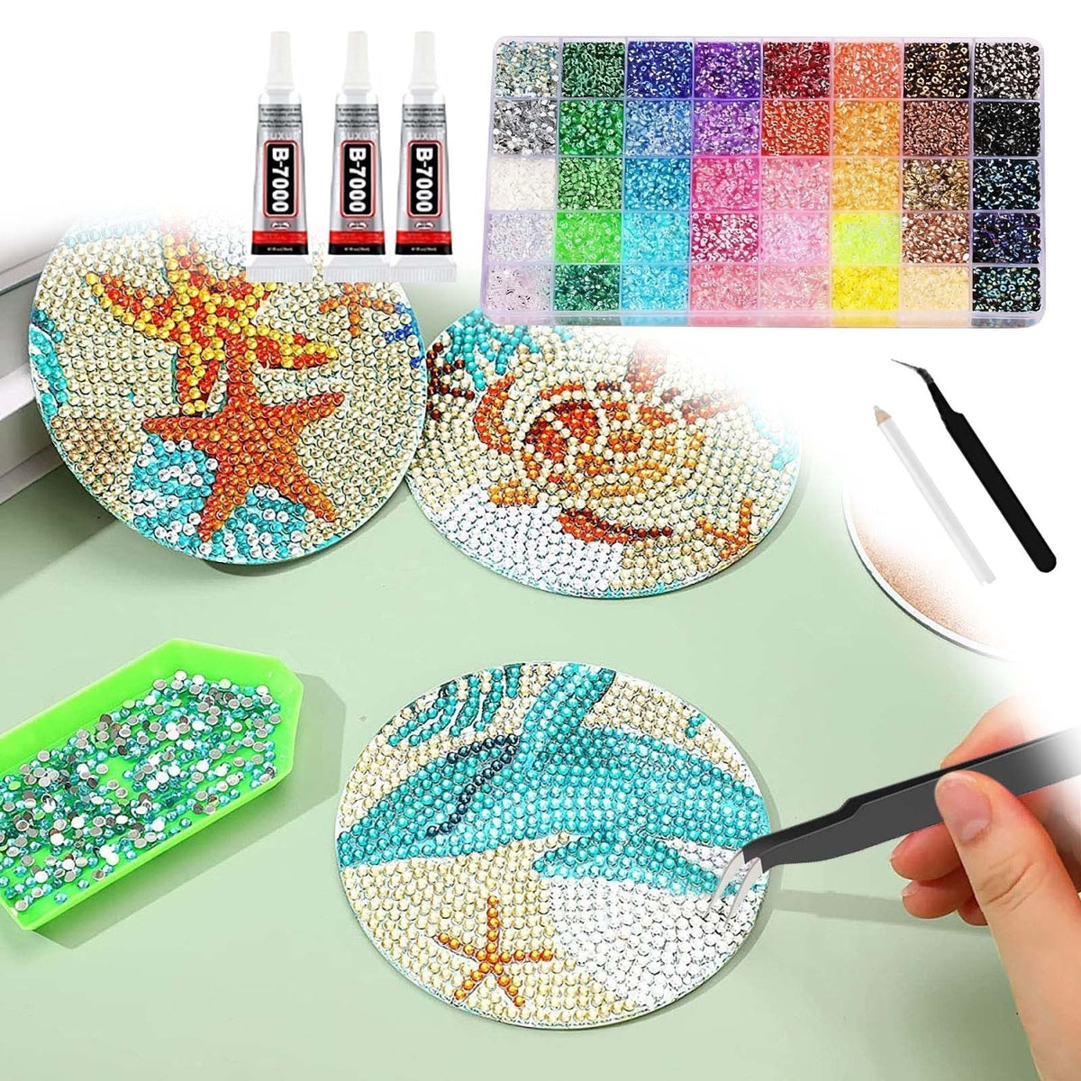 32000Pcs Mixed Color Jelly Rhinestones, Small 3mm Flatback Resin Stones DIY Art