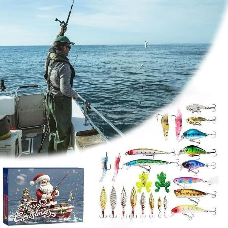 2026 Christmas Fishing Advent Calendar 24 Days Fishing Lure Countdown Calendar