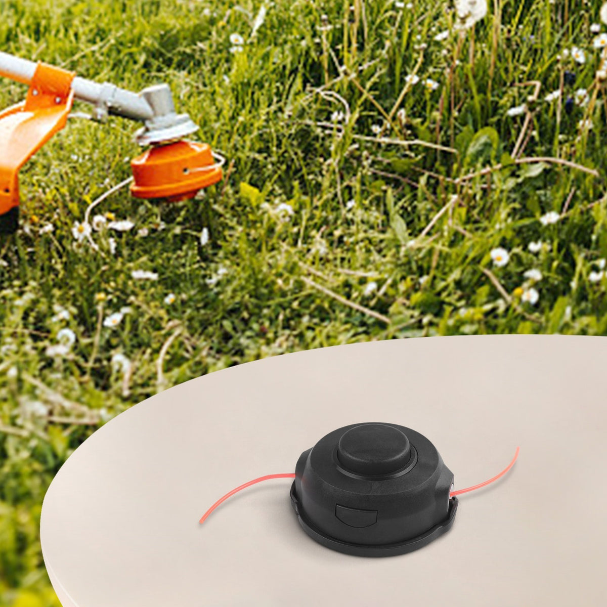 Trimmer Head M8 X 1 25 LH with Bump and Feed Perfect for Lawn and Garden Tasks.*