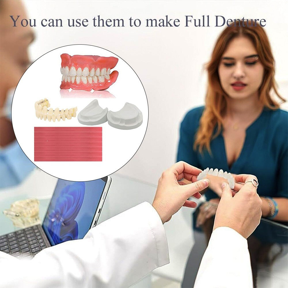 DIY Denture Fake Teeth-Full/Partial Denture at Home Repair Missing Teeth Set UK-