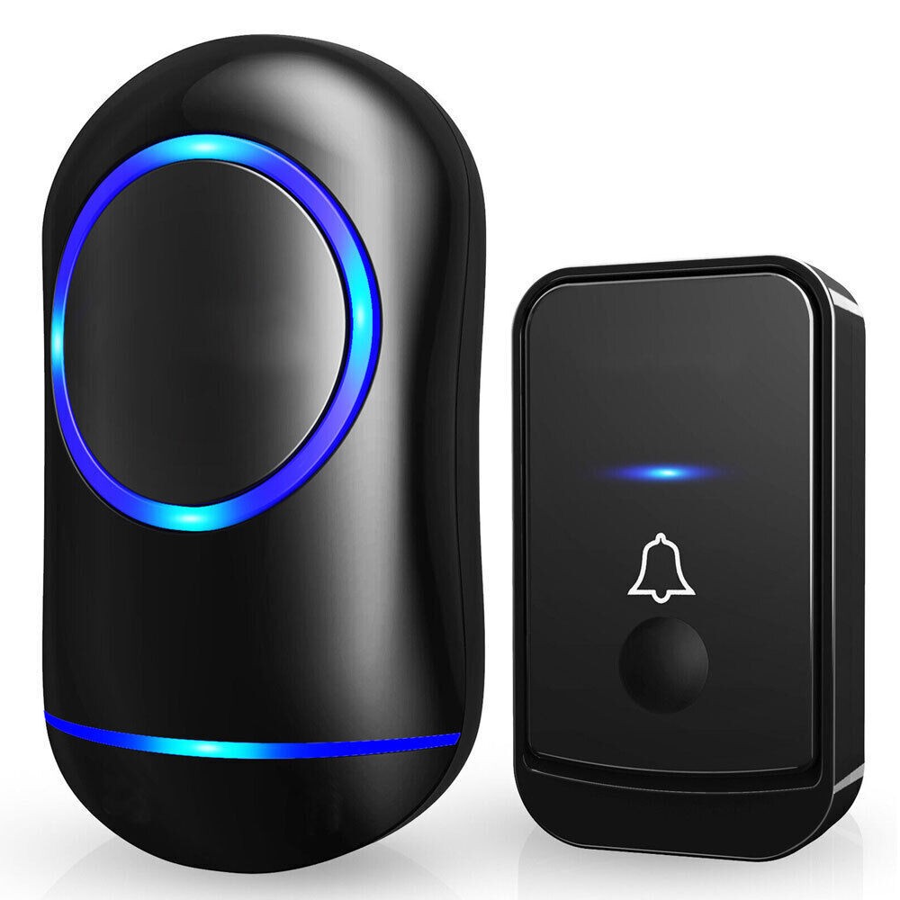 Wireless Door Bell Doorbell LED Flash Waterproof 500M Wall Plug In Loud Chime UK