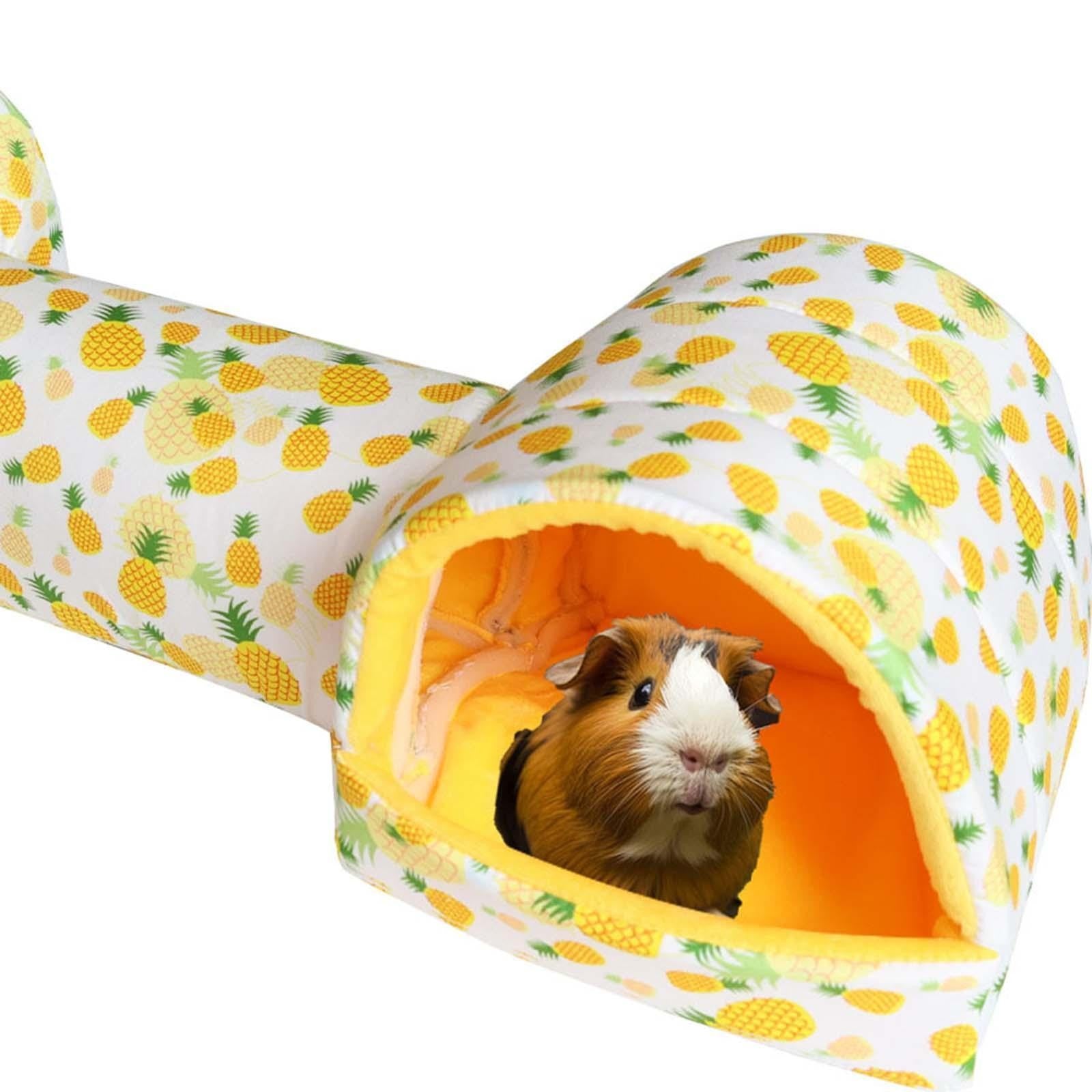 Hamster Hideout Guinea Pig Tunnel and Bed Bedding Habitat Small Animal House