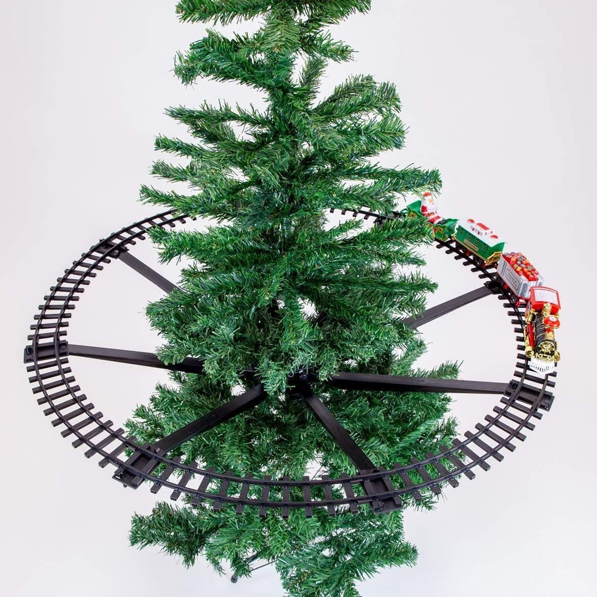 Christmas Tree Train Set Around Tree Lights Musical Battery Operated XMAS Decor